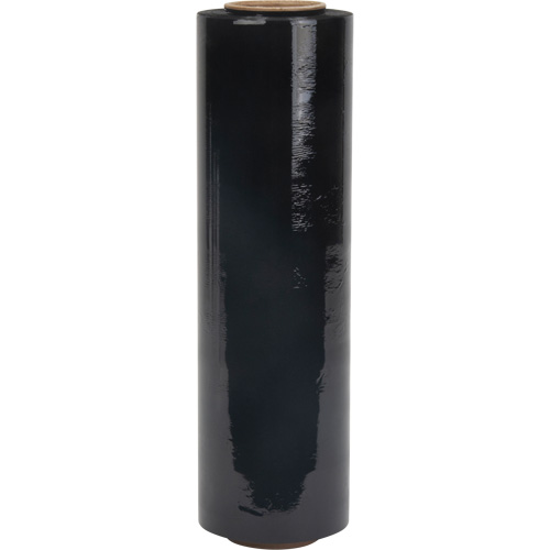 Stretch Wrap, 80 Gauge (20.3 micrometers), 18" x 1500', Opaque Black Sécurité Médic