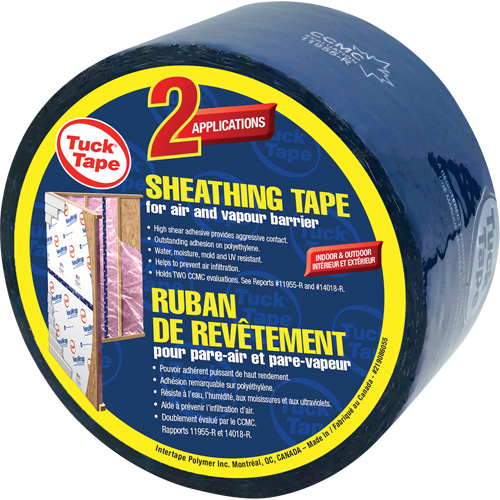 Contractors Sheathing Tape, 60 mm (2-3/8") x 55 m (180.4'), Blue Sécurité Médic