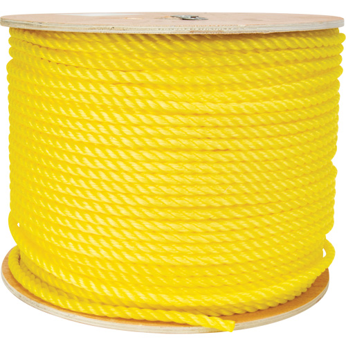 Corde jaune tress&eacute;e 3/8", Polypropyl&egrave;ne, 630' Sécurité Médic