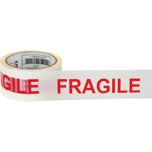 "Fragile" Box Sealing Tape, Hot Melt Adhesive, 2 mils, 48 mm (2") x 100 m (328') Sécurité Médic