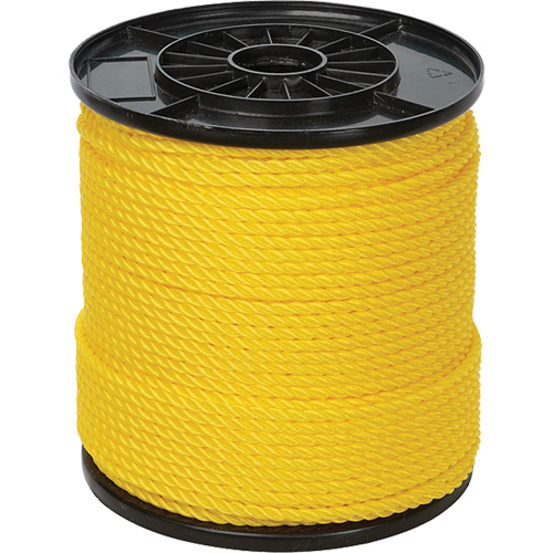 Corde torsad&eacute;e jaune &agrave; trois brins 1/4", Polypropyl&egrave;ne, 550' Sécurité Médic