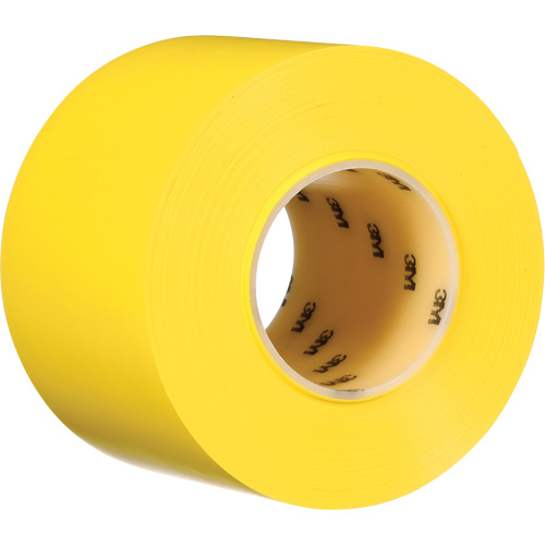 Durable Floor Marking Tape 971, 4" x 108', Vinyl, Yellow Sécurité Médic