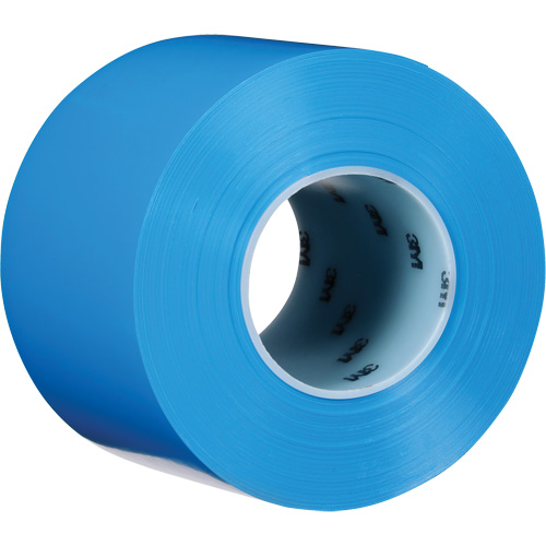Durable Floor Marking Tape 971, 4" x 108', Vinyl, Blue Sécurité Médic