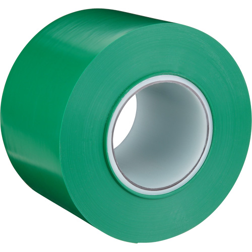 Durable Floor Marking Tape 971, 4" x 108', Vinyl, Green Sécurité Médic