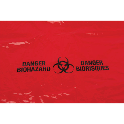 Waste Bags, Bio-Hazard, 38" L x 30" W, 2 mils Sécurité Médic
