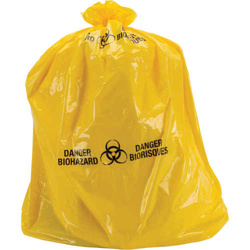 Waste Bags, Bio-Hazard, 38" L x 30" W, 2 mils Sécurité Médic