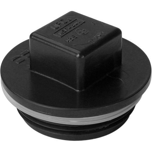 Threaded Plug, Cleanout, 1-1/4" Dia., Plastic Sécurité Médic