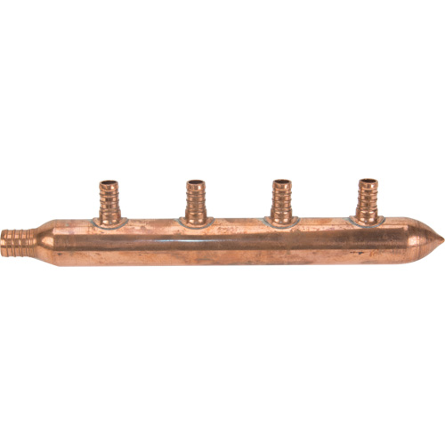 Four Branch Manifold, 3/4" Dia., Copper Sécurité Médic