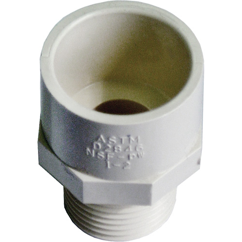 Adaptateur r&eacute;ducteur m&acirc;le, Noeud x MPT, 1/2" x 3/4" dia., PVC-C Sécurité Médic