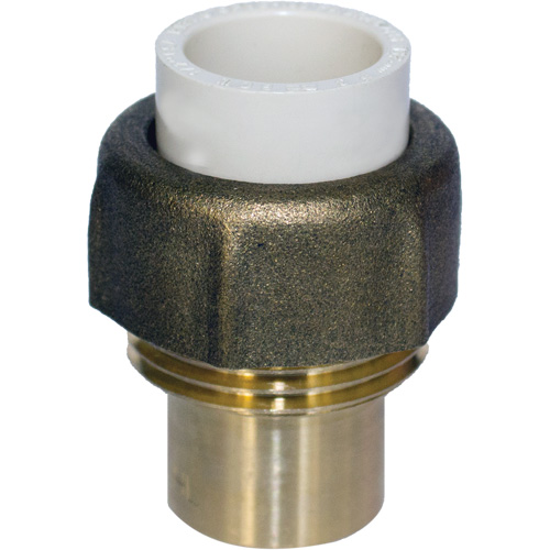 Raccord union, 3/4", PVC-C, Embout femelle x bras&eacute; Sécurité Médic
