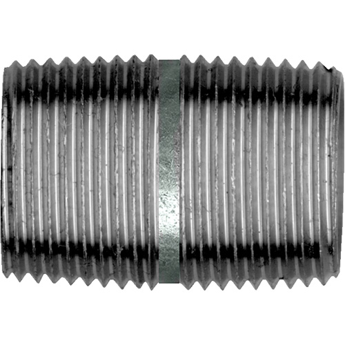 Close Pipe Nipple, Galvanized, 1", NPT x NPT Sécurité Médic