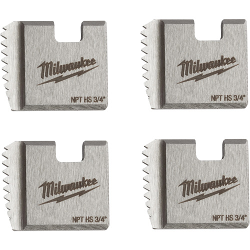 Matrices de tuyauterie portables NPT, Pour tuyau de 3/4", Acier rapide Sécurité Médic