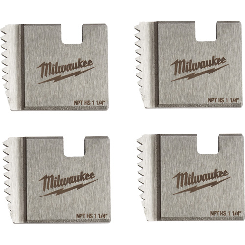 Matrices de tuyauterie portables NPT, Pour tuyau de 1-1/4", Acier rapide Sécurité Médic