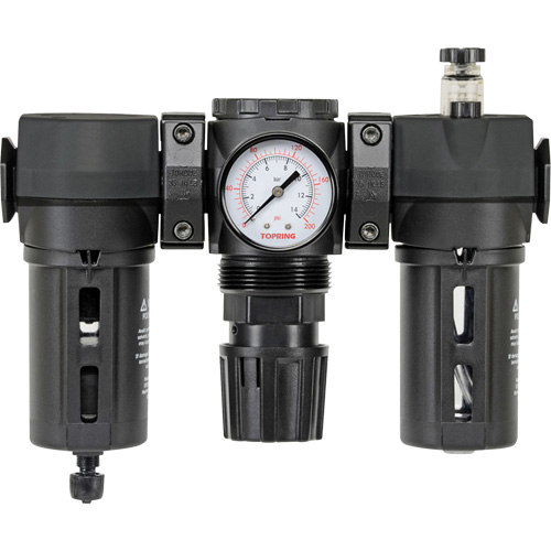 Filter, Regulator & Lubricator Modulair 300 with Manual Drain & Standard Bowl, 3/8" NPTF Sécurité Médic