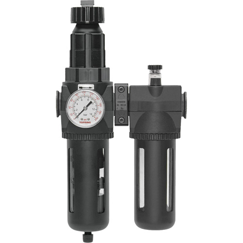 Filter/Regulator & Lubricator Modulair 400 with Gauge & Standard Bowl with Manual Drain, 3/4" NPTF Sécurité Médic