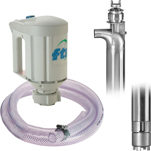 PFS-40 Drum Pump Kit with M3V Motor, Stainless Steel Sécurité Médic