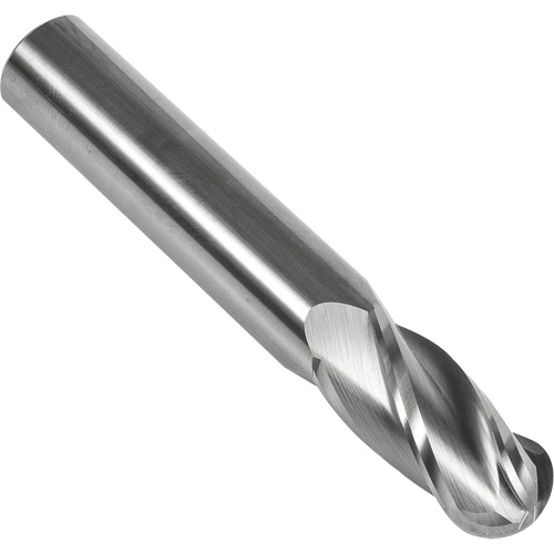 S238 30° Ball Nose End Mill, 1/16" Dia., 1-1/2" L, 4 Flutes, 1/8" Shank, Carbide Sécurité Médic