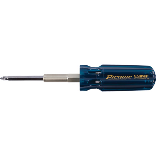 The Mariner Multibit Screwdriver, 6" L, Plastic Handle Sécurité Médic
