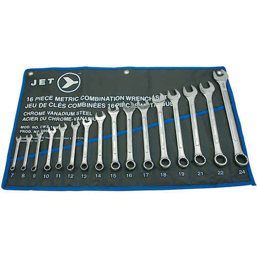 CWS-16M Raised Panel Wrench Set, Combination, 16 Pieces, Metric Sécurité Médic
