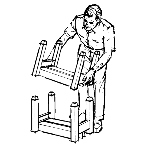 Portable Stacking Racks, 12" W x 16" D, 2500 lbs. Capacity Sécurité Médic