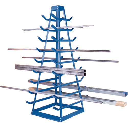 Bar Storage Rack, Horizontal, 9 Levels, 18" W x 40" D x 84" H, 1800 lbs. Cap. Sécurité Médic