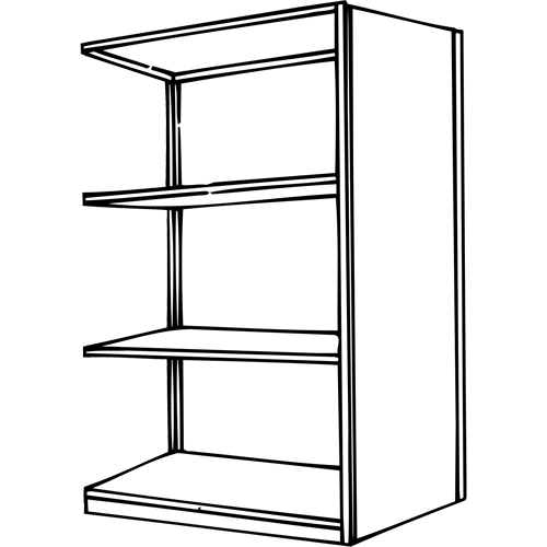Interlok Shelving Unit, Steel, Boltless, 800 lbs. Capacity, 36" W x 76" H x 24" D Sécurité Médic