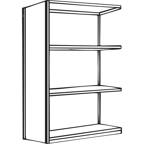 &eacute;l&eacute;ment de rayonnage Interlok, Acier, Sans boulons, Capacit&eacute; 450 lb, 48" la x 88" h x 24" p Sécurité Médic