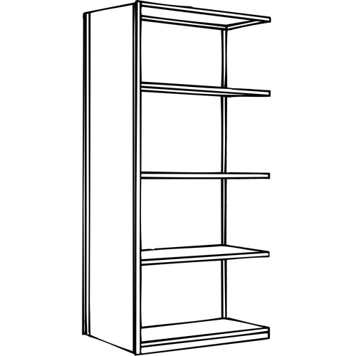 &eacute;l&eacute;ment de rayonnage Interlok, Acier, Sans boulons, Capacit&eacute; 800 lb, 36" la x 100" h x 24" p Sécurité Médic