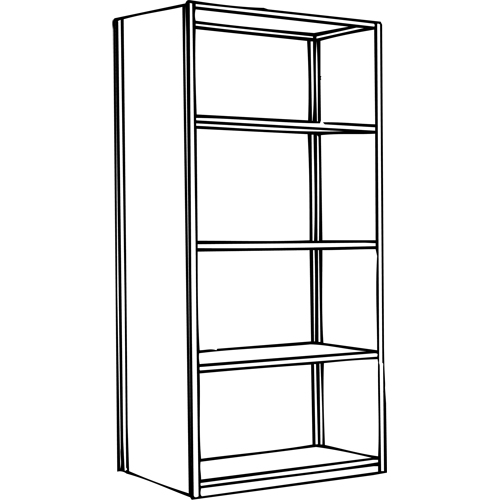 Interlok Shelving Unit, Steel, Boltless, 800 lbs. Capacity, 36" W x 100" H x 24" D Sécurité Médic