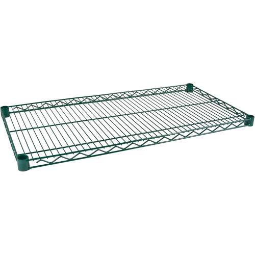 Shelf for Heavy-Duty Green Epoxy Finish Wire Shelving, 30" W x 14" D, 800 lbs. Capacity Sécurité Médic
