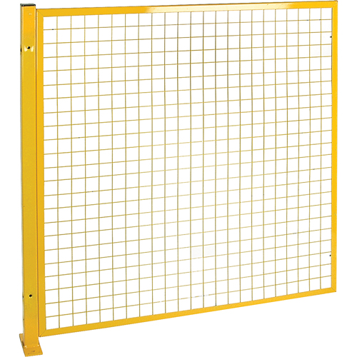 Protecteur de p&eacute;rim&egrave;tre de style treillis, 4' h x 4' la, Jaune Sécurité Médic