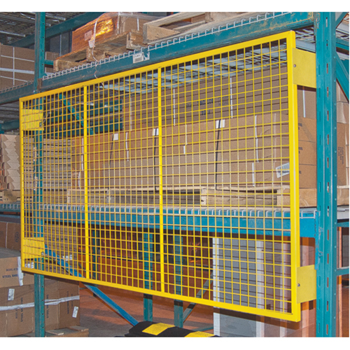 Grilles de protection arri&egrave;re pour palettier, 108" la x 48" h, Ferrures de 6" Sécurité Médic
