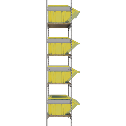 &eacute;tag&egrave;res larges avec bacs g&eacute;ants en plastique, Acier, Sans boulons, Capacit&eacute; 800 lb, 66" la x 72" h x 18" p Sécurité Médic