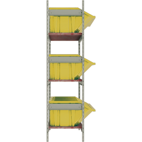 &eacute;tag&egrave;res larges avec bacs g&eacute;ants en plastique, Acier, Sans boulons, Capacit&eacute; 800 lb, 66" la x 60" h x 18" p Sécurité Médic