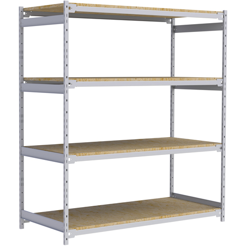 Wide Span Record Storage Shelving, Steel, 4 Shelves, 72" W x 32" D x 84" H Sécurité Médic