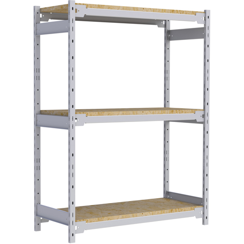 Wide Span Record Storage Shelving, Steel, 3 Shelves, 42" W x 18" D x 60" H Sécurité Médic
