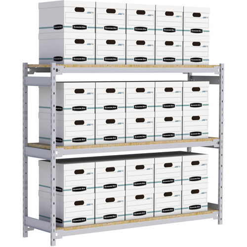 &eacute;tag&egrave;re-classeur de grande largeur, Acier, 3 Tablettes, 72" la x 18" p x 60" h Sécurité Médic