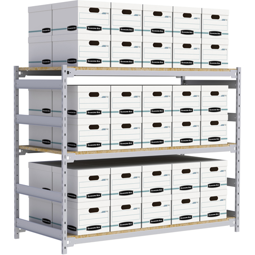 &eacute;tag&egrave;re-classeur de grande largeur, Acier, 3 Tablettes, 72" la x 32" p x 60" h Sécurité Médic