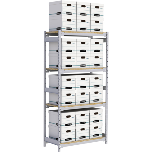 &eacute;tag&egrave;re-classeur de grande largeur, Acier, 4 Tablettes, 42" la x 18" p x 84" h Sécurité Médic