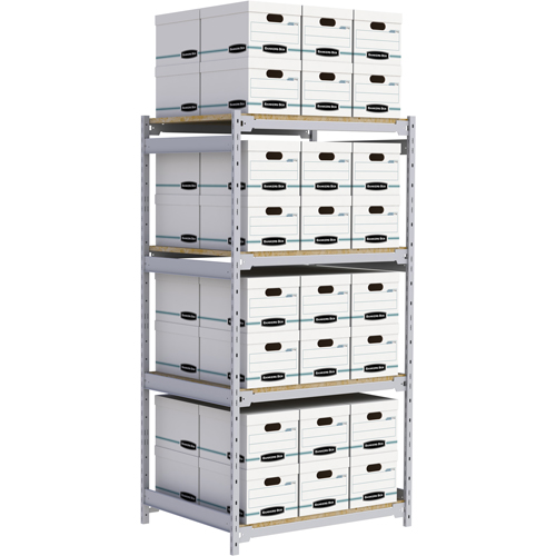 &eacute;tag&egrave;re-classeur de grande largeur, Acier, 4 Tablettes, 42" la x 32" p x 84" h Sécurité Médic