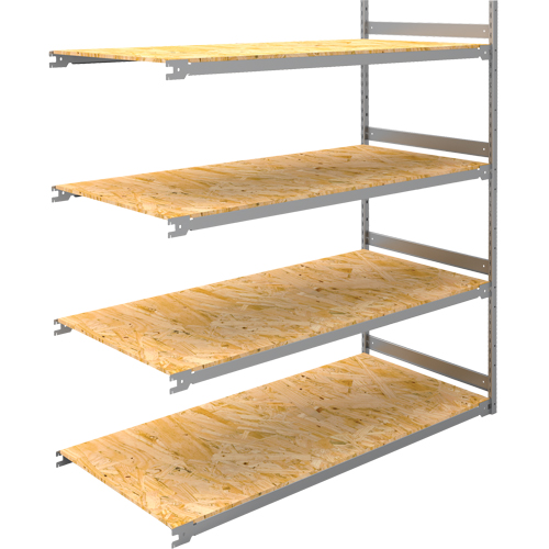 &eacute;tag&egrave;re-classeur de grande largeur, Acier, 4 Tablettes, 72" la x 32" p x 84" h, Ensemble Ajout Sécurité Médic