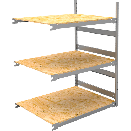 Wide Span Record Storage Shelving, Steel, 3 Shelves, 42" W x 32" D x 60" H, Add-On Kit Sécurité Médic
