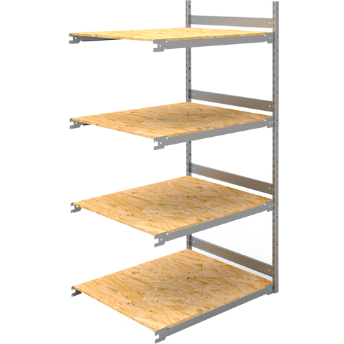 &eacute;tag&egrave;re-classeur de grande largeur, Acier, 4 Tablettes, 42" la x 32" p x 84" h, Ensemble Ajout Sécurité Médic