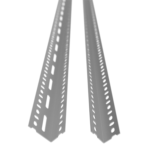 Slotted Angle Post, Galvanized Steel, 72" High Sécurité Médic