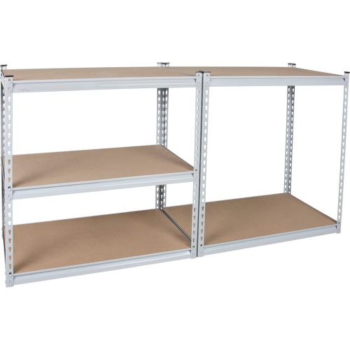 Rayonnage robuste, Acier, Sans boulons, Capacit&eacute; 1200 lb, 48" la x 72" h x 18" p Sécurité Médic