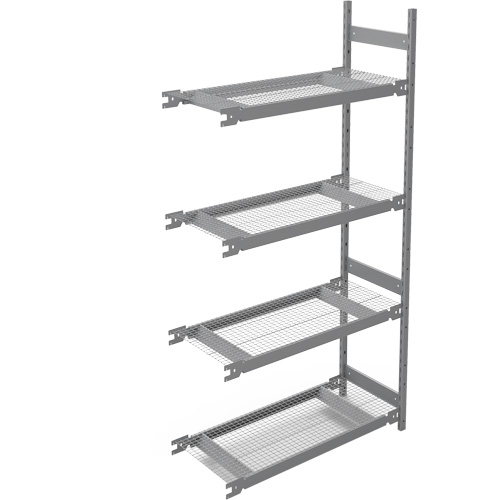 &eacute;tag&egrave;re de grande largeur, Acier, Sans boulons, Capacit&eacute; 1340 lb, 42" la x 84" h x 18" p Sécurité Médic