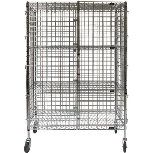 Security Cart, Chrome Plated, 48" x 69" x 24", 500 lbs. Capacity Sécurité Médic