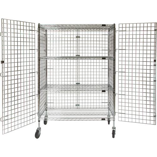 Security Cart, Chrome Plated, 48" x 69" x 24", 500 lbs. Capacity Sécurité Médic