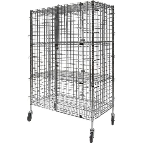 Security Cart, Chrome Plated, 48" x 69" x 24", 500 lbs. Capacity Sécurité Médic