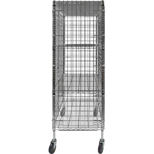 Security Cart, Chrome Plated, 48" x 69" x 24", 500 lbs. Capacity Sécurité Médic